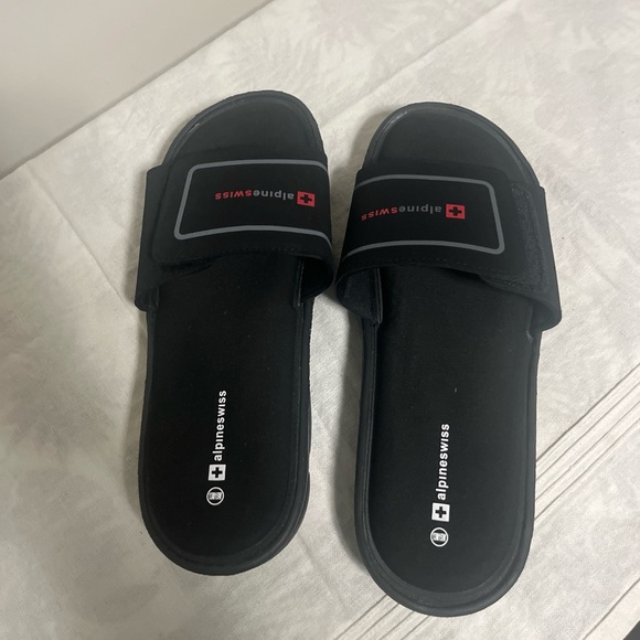 Alpine Swiss Mens Memory Foam Slide Sandals Adjustable Comfort Athletic 13M 15W - Picture 8 of 8